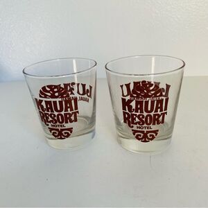 VTG Kauai Resort Luau Glasses Tiki‎